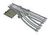Train, Track 12V Switch Point Right, Type 2 - Track Only