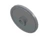 Minifig Shield - Round with Stud and Raised Rim