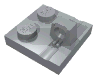 Hinge Plate 2 x 2 Locking with 1 Finger on Top