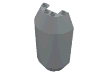 Cylinder Half 4 x 6 x 13 with 1 x 2 Cutout