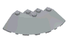 Brick Round Corner 6 x 6 with 33В° EdgeSlope and Facet Cutout