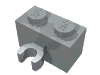 Набор LEGO Brick Special 1 x 2 with Vertical Clip [Open O Clip], Светлый сине-серый