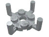 Plate Round 2 x 2 with Pin Hole and 4 Arms Up
