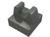 Набор LEGO Tile Special 1 x 1 with Clip with Rounded Tips, Темный сине-серый