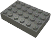 Набор LEGO Brick 4 x 6, Темный сине-серый