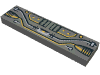 Набор LEGO Tile  1 x  4 with Black and Copper Circuits Print, Темный сине-серый