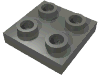 Набор LEGO Plate 2 x 2 with Pin on Bottom, Темный сине-серый