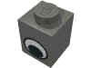 Набор LEGO Brick 1 x 1 with Simple Eye Black and White Print, Темный сине-серый