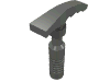 Набор LEGO Minifig Ice Axe [6-Rib Handle], Темный сине-серый