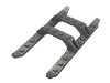 Набор LEGO Helicopter Skid Rails 12 x 6, Темный сине-серый