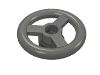 Набор LEGO Vehicle Steering Wheel Small, 2 x 2, Темный сине-серый