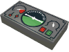 Набор LEGO Tile  1 x  2 with Avionics Black and Green Print, Темный сине-серый