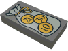 Набор LEGO Tile  1 x  2 with Bag and Coins Print, Темный сине-серый