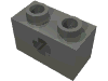 Набор LEGO Technic Brick 1 x 2 with Axle Hole Type 2 [X Opening], Темный сине-серый