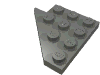 Набор LEGO Wedge Plate 4 x 4 Wing Right, Темный сине-серый