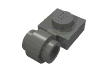 Набор LEGO Plate, Modified 1 x 1 with Clip Light [Undetermined Type], Темный сине-серый