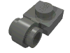 Набор LEGO Plate Special 1 x 1 with Clip Light [Thick Ring], Темный сине-серый