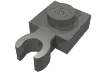 Набор LEGO Plate Special 1 x 1 with Clip Vertical [Thin Open O Clip], Темный сине-серый