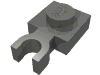 Набор LEGO Plate Special 1 x 1 with Clip Vertical [Thin U Clip], Темный сине-серый