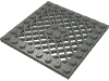 Набор LEGO Plate Special 8 x 8 with Grille [No Hole in Center], Темный сине-серый