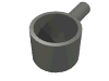 Набор LEGO Minifig Saucepan, Темный сине-серый