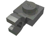 Набор LEGO Plate Special 1 x 1 with Clip Horizontal, Темный сине-серый
