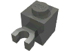 Набор LEGO Brick Special 1 x 1 with Clip Vertical [Thick U Clip, Solid Stud], Темный сине-серый