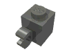 Набор LEGO Brick Special 1 x 1 with Clip Horizontal, Темный сине-серый