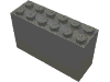 Набор LEGO Brick 2 x 6 x 3, Темный сине-серый