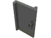 Набор LEGO Door 1 x 2 x 3 with Vertical Handle, Темный сине-серый