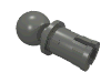 Набор LEGO Technic Pin with Friction Ridges Lengthwise and Towball, Темный сине-серый