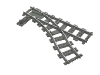 Набор LEGO Train, Track 9V Switch Point Right, Темный сине-серый