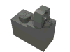 Набор LEGO Hinge Brick 1 x 2 Locking with Single Finger On Top, Темный сине-серый