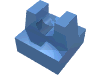 Набор LEGO Tile Special 1 x 1 with Clip and Straight Tips, Medium Blue