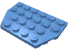 Набор LEGO Wedge Plate 4 x 6 Cut Corners, Medium Blue