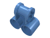 Набор LEGO Technic Axle and Pin Connector Perpendicular Double, Medium Blue