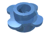 Набор LEGO Plate Round 1 x 1 with Flower Edge [4 Petals], Medium Blue