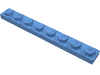Набор LEGO Plate 1 x 8, Medium Blue
