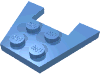 Набор LEGO Wedge Plate 3 x 4 without Stud Notches, Medium Blue
