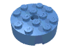Набор LEGO Brick Round 4 x 4 [Centre Hole], Medium Blue