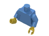 Набор LEGO Torso Plain / White Arms / Yellow Hands, Medium Blue