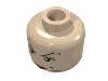 Набор LEGO Minifig Head with Dark Red Lips, Smirk/Eyemask 2-Sided Print [Blocked Open Stud], Light Flesh