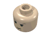 Набор LEGO Minifig Head with Tan Eyebrows and Frown Print [Blocked Open Stud], Light Flesh
