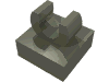Набор LEGO Tile Special 1 x 1 with Clip with Rounded Edges, Темно-серый