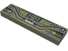 Набор LEGO Tile  1 x  4 with Black and Copper Circuits Print, Темно-серый