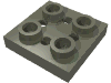 Набор LEGO Plate Special 2 x 2 with Pin on Bottom, Small Holes in Plate and Locking Fingers on Underside, Темно-серый