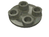 Набор LEGO Plate Round 2 x 2 with Rounded Bottom [Boat Stud], Темно-серый
