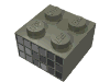 Набор LEGO Brick 2 x 2 with Gray Squares on 2 Sides Print, Темно-серый