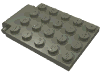 Набор LEGO Plate Special 4 x 5 with Trap Door Hinge, Темно-серый