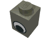 Набор LEGO Brick 1 x 1 with Simple Eye Black and White Print, Темно-серый